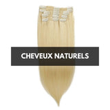 Extension A Clip Cheveux NaturelsBlond Lisse