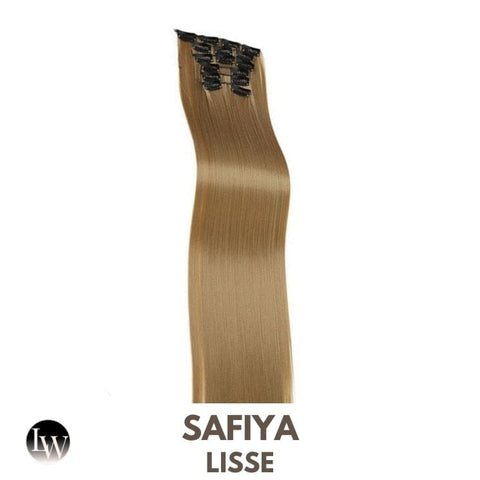Extension Cheveux Blond A Clip Synthétique Blond Vénitien Lisse 24 Pouces - Safiya