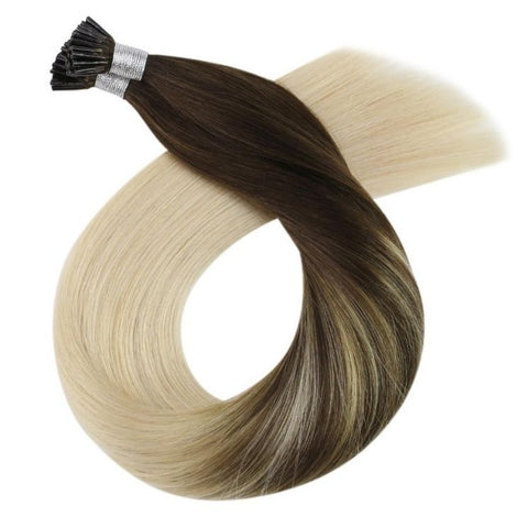 Extension Cheveux Naturels A Froid Ombré Blond