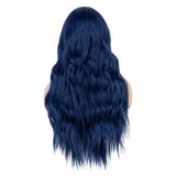 Perruque Bandeau Cheveux Synthetique Bleu