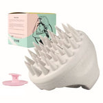 Brosse Massage Cuir Chevelu Sylicone Blanc