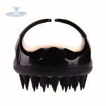 Brosse Massage Cuir Chevelu Sylicone Noir