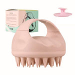 Brosse Massage Cuir Chevelu Sylicone Rose