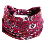 Bandeau Cheveux Femme Rouge Fleurs