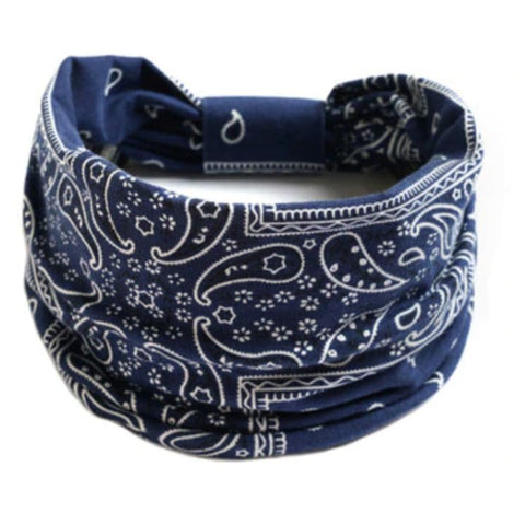 Bandeau Cheveux Femme West Bleu Blanc