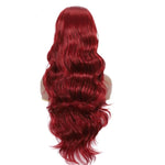 Perruque Bandeau Cheveux Synthétique Bouclés Rouge