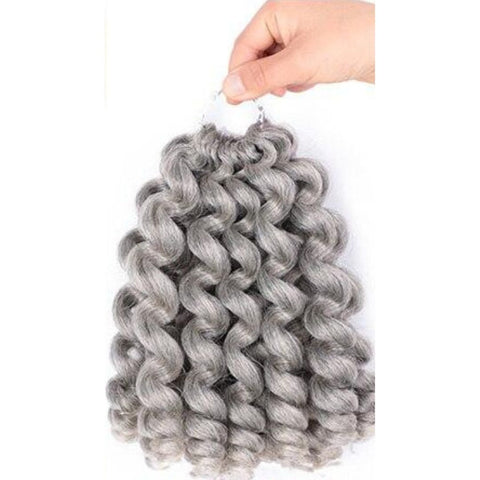 Crochet Braid Afro Gris