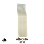 Extension A Clip Cheveux Synthetique Blond Platine Lisse 24 Pouces