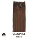 Extension Clip Cheveux Synthetique Chocolat Lisse 22 Pouces