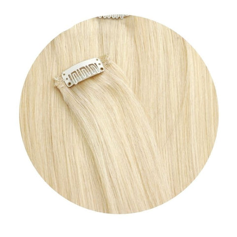 Extension A Clip Cheveux Naturels Blond Lisse