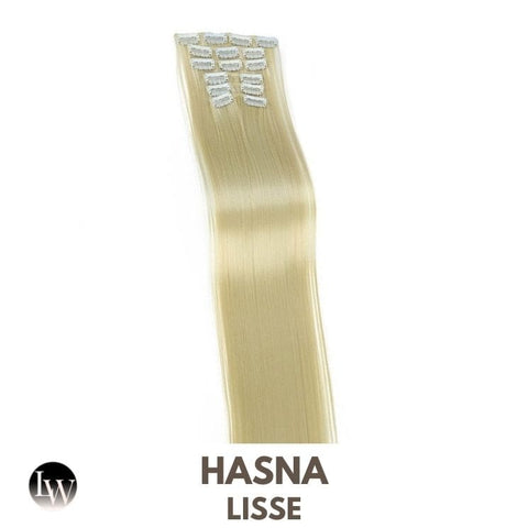 Extension A Clip Cheveux Synthetique Blond Lisse 24 Pouces