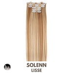 Extension A Clip Cheveux Synthetique Meche Blond Lisse