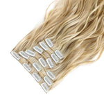 Extension A Clip Cheveux Synthetique Blond Venitien Boucle 22 Pouces