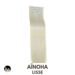 Copy of Extension Cheveux Blond A Clip Synthétique Blond Platine Lisse 24 Pouces - Aïnoha