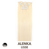 Extension Cheveux Blond A Clip Synthétique - Blond Platine Lisse 22 Pouces - Alenka