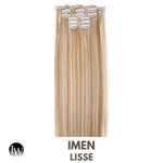 Extension Cheveux Blond A Clip Synthétique - Mèche Blonde Platine Lisse 22 Pouces - Daniela