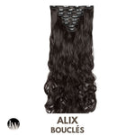 Extension Cheveux Bouclés A Clip Noir 24 Pouces