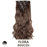 Extension Cheveux Bouclés A Clip Châtain 24 Pouces - Flora