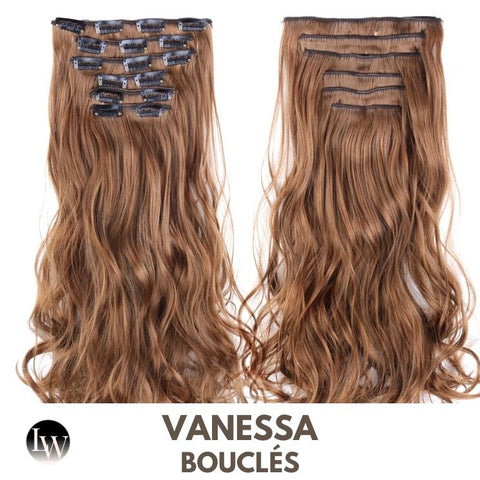 Extension Cheveux Bouclés A Clip Noisette Bouclé 22 Pouces - Vanessa