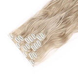 Extension Cheveux Bouclés A Clip Blond Platine 24 Pouces - Faustine