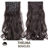 Extension Cheveux Bouclés A Clip Brun 22 Pouces - Thelma