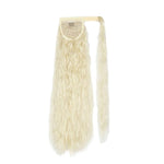 Ponytail Extension Queue De Cheval Bouclé À Enroulé Blond Platine 22 Pouces