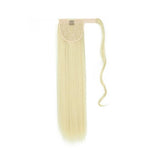 Ponytail Extension Queue De Cheval Lisse À Enroulé Blond Platine