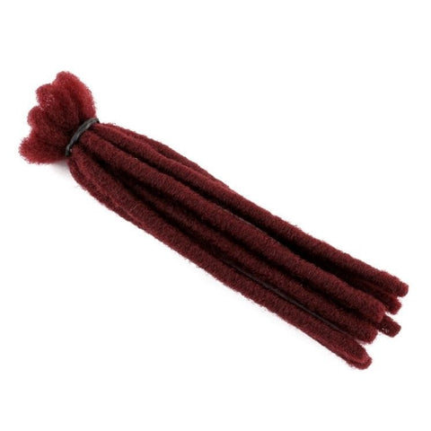 Hair locks - dreadlocks synthetique - Rouge Bordeaux