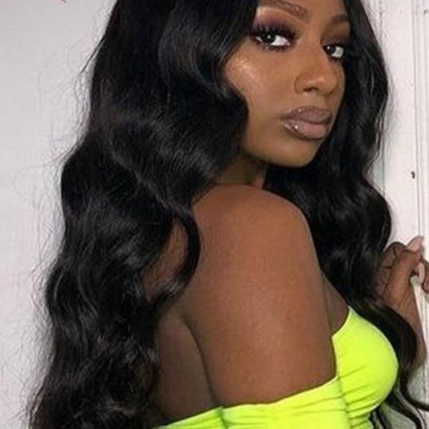 Lace Front Wigs Cheveux Synthetiques Ondules Noirs