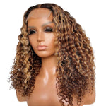 Lace Front Wigs Naturelle Cheveux Frises Ombre Blond