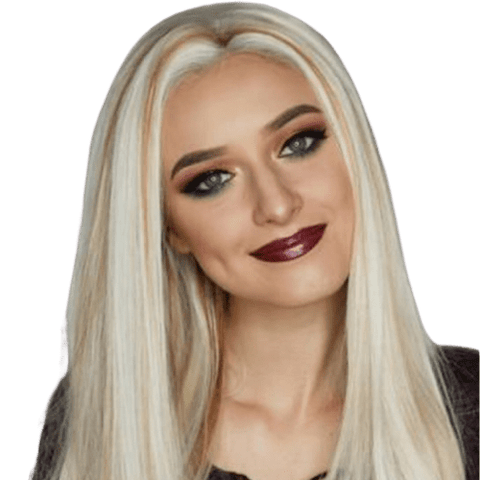 Lace Front Wigs Synthétique Lisse Blond Mèche Claire