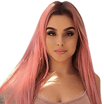 Lace Front Wigs Synthétique Lisse Rose