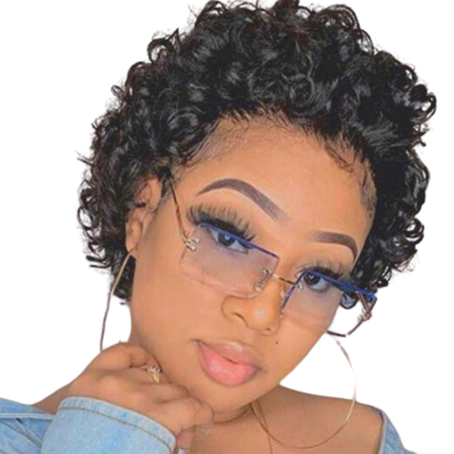 Lace Front Wigs Naturelle Court Bouclé