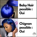 Lace Front Wigs Bleu