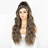 Perruque Bandeau Boucle Chatain