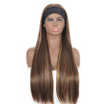 Perruque Bandeau Brune Synthetique Lisse
