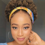 Perruque Bandeau Cheveux Naturels Afro Bruns