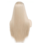 Perruque Bandeau Cheveux Synthetique Blond Platine