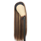 Perruque Bandeau Cheveux Synthetique Brun Lisse