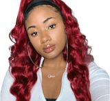 Red Curly Synthetic Hair Headband Wig