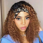 Perruque Bandeau Cheveux Synthetiques Frises Chatains