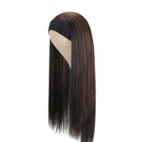 Perruque Bandeau Cheveux Noir Méché Brun