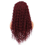 Perruque Bandeau Synthetiques Frises Rouges
