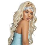 Blonde Curly Human Hair Headband Wig
