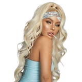 Blonde Curly Human Hair Headband Wig