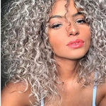 PERRUQUE AFRO CHEVEUX GRIS