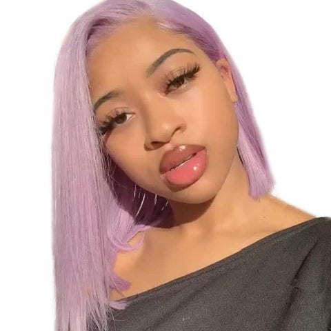 Perruque Femme Naturelle Lisse Violet