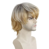 Perruque Homme Synthetique Lisse Blond
