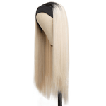 Perruque Bandeau Blond Platine Synthetique