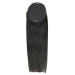 Ponytail - Extension Queue De Cheval Naturelle Noir Lisse Cordon De Serrage